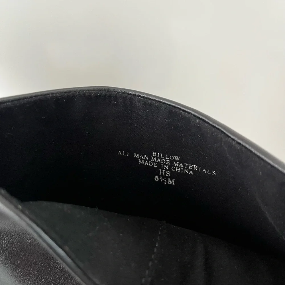 CHARLES DAVID Billow Faux Leather Pointed Toe Block Heeled Boot in Black NEW - Picture 12 of 14